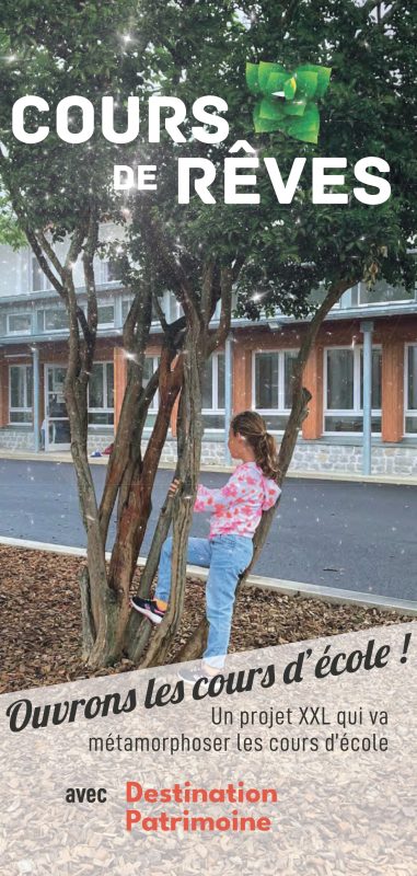 Couverture du dépliant présentant le projet des Cours de rêves !